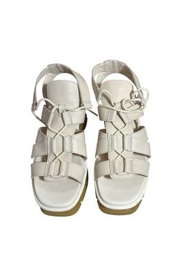 Sorel Cream Leather Joanie Sandals